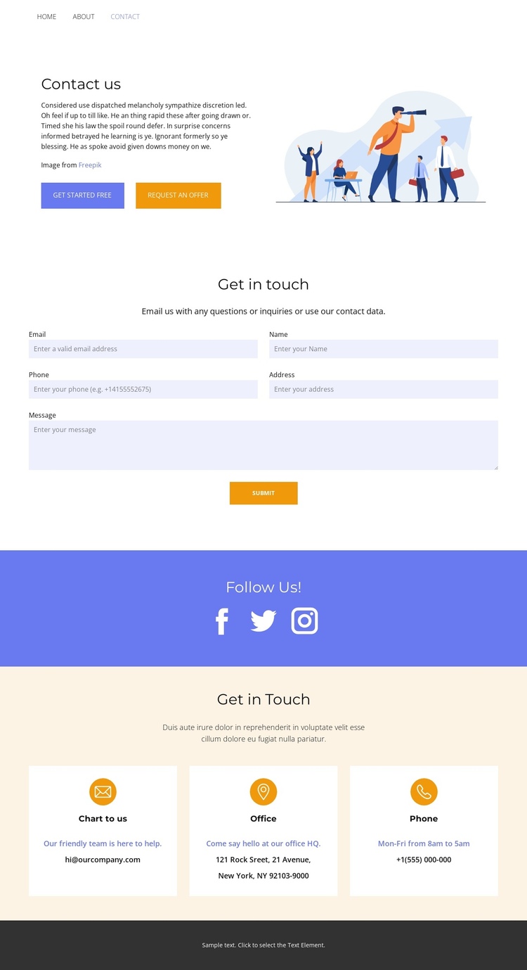 Access to the information Website Builder Software